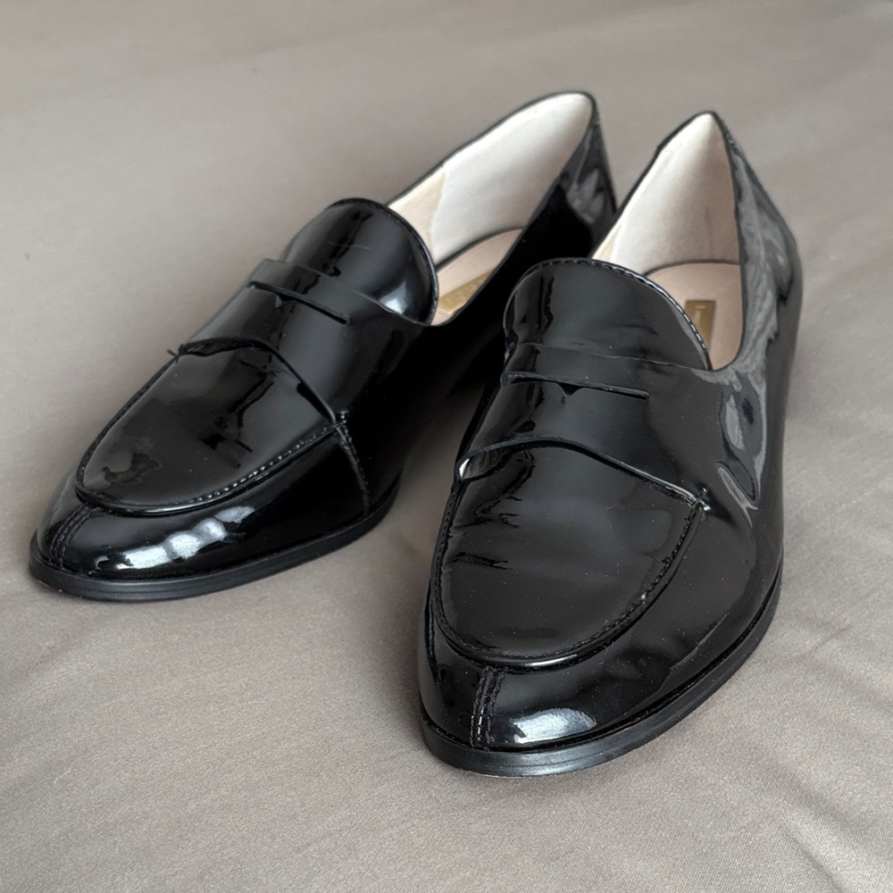 Louise et Cie Black Patent Loafers